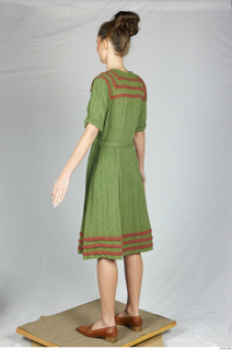  Photos Woman in Historical Dress 16 20th century Green Dress a poses whole body 0004.jpg